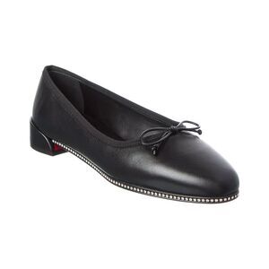 Christian Louboutin Sweetie Strass Leather Ballerina Flat, Black